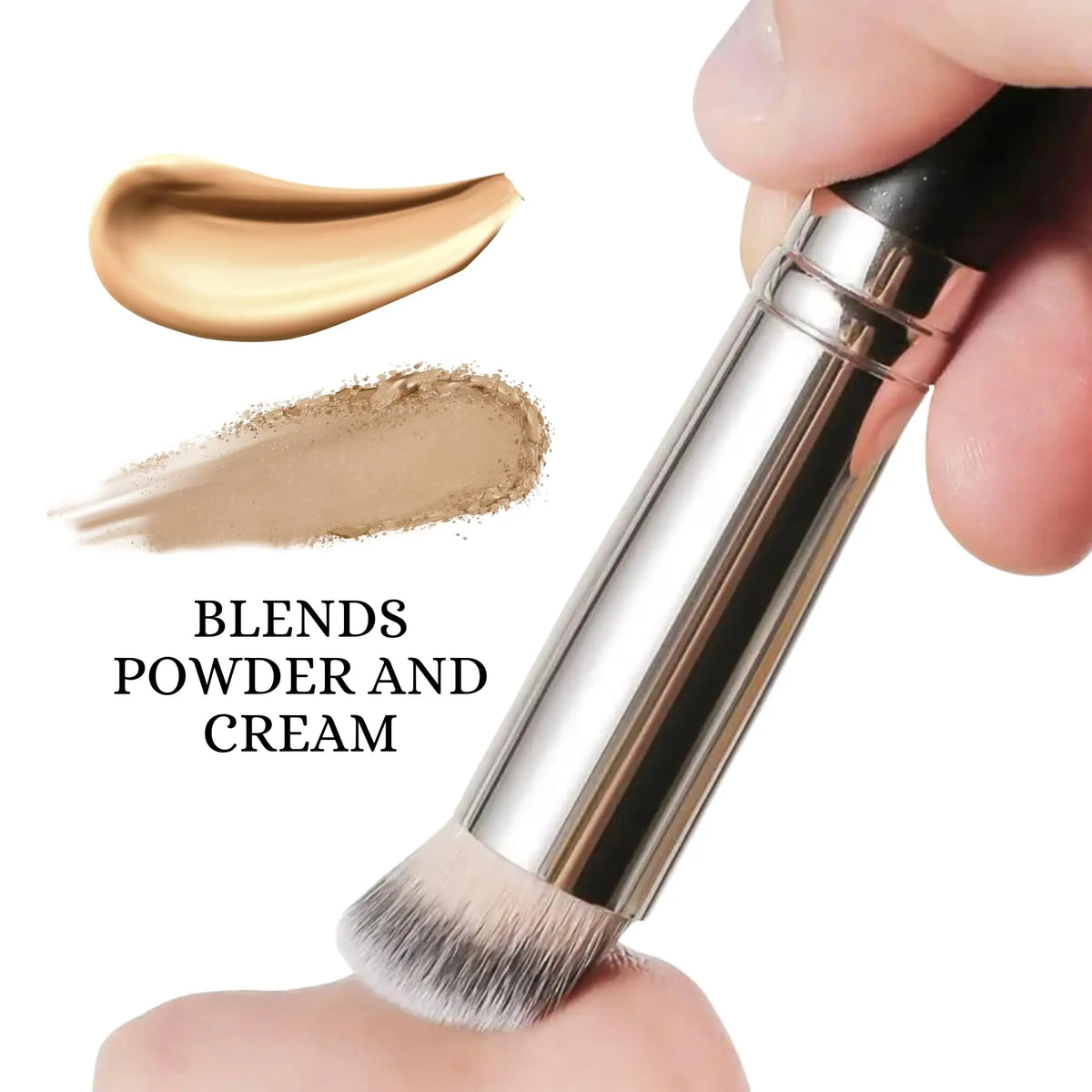 2 PCS Makeup Brushes Rectangular Foundation Brush & Concealer Brush for Contouring, Blending, Powder/ Foundation Application Quake