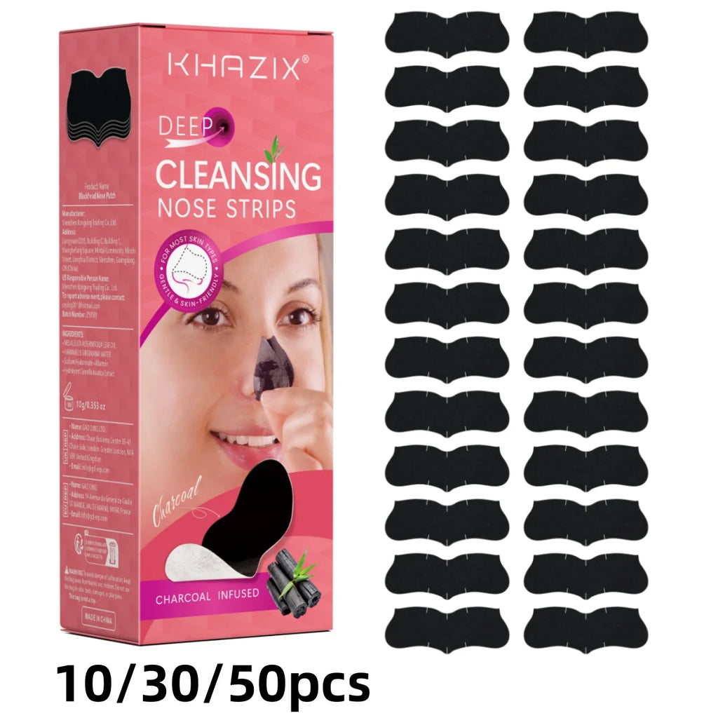 Black Hydrocolloid Nose Strips, Deep Cleansing Blackhead Remover, Gentle Oil Control Patches for Blackheads & Whiteheads. Quake