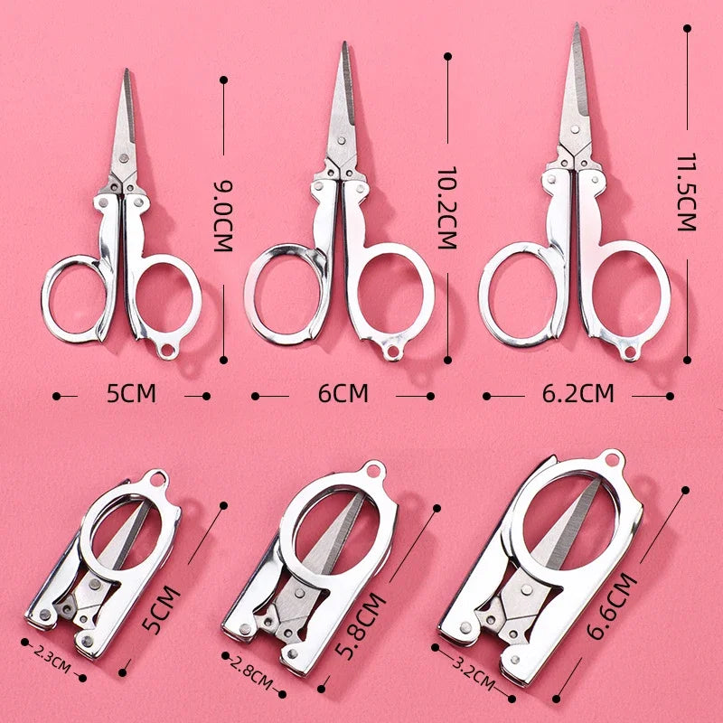 vvocci Thread Tailor Scissors Sharp Embroidery Scissor Blade Emergency Mini Foldable Folding Pocket Travel Small Crafts Travel Quake