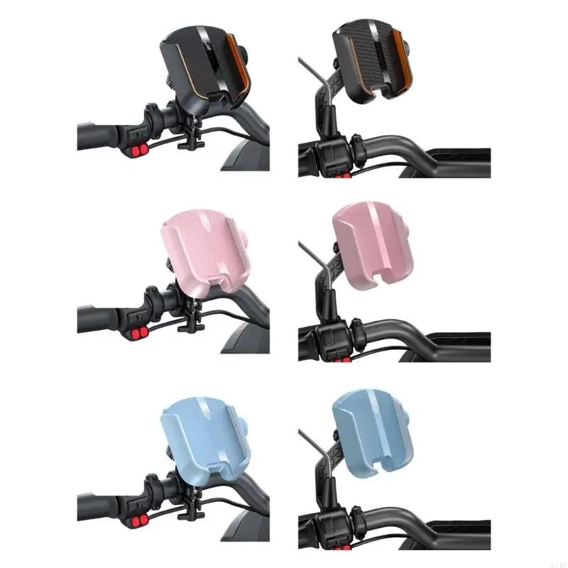 Motorcycle Handle Bar/Rear View Mirror Mounted Cellphone Cradle Scooter E-Bike Shockproof Stand Holder 360 Degree Rotating K1KF Quake