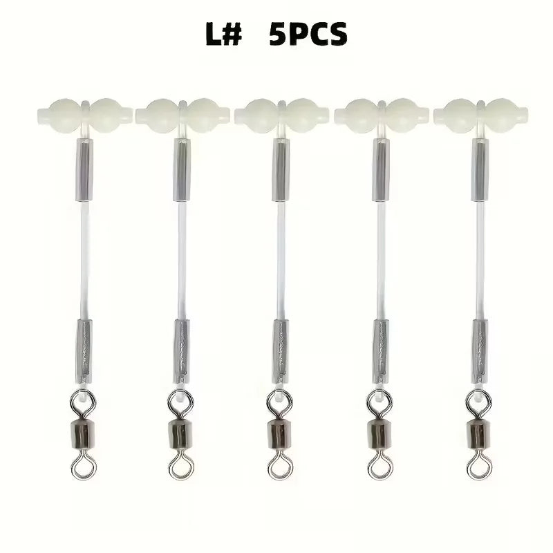 5/10pcs Luminous Gourd Balance Support, Gourd Swivel Connector, DIY Fishing Tackle Set for Sea Fishing, Quake L5PCS