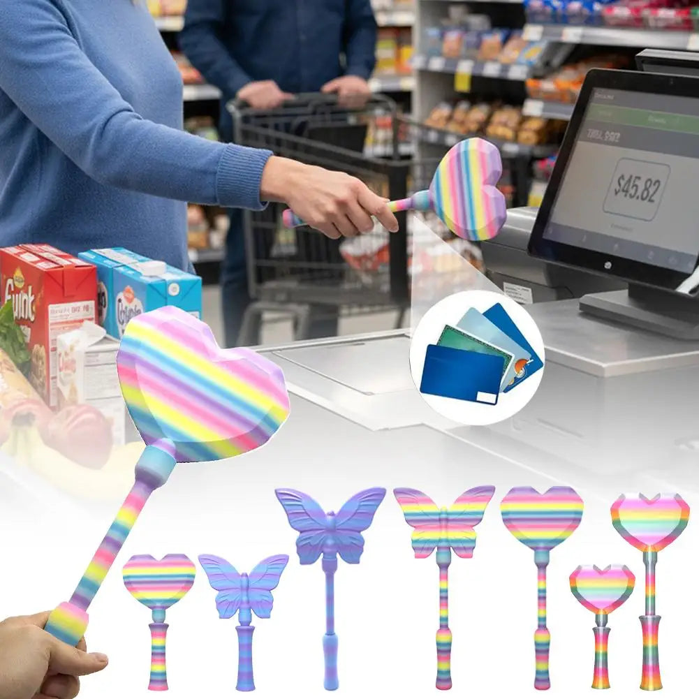 Star Magic Wand Card Holder 3D Printed Portable Tap-to-Pay Credit Card Stick Contactless Payment Wand Daily Use Accessories Quake