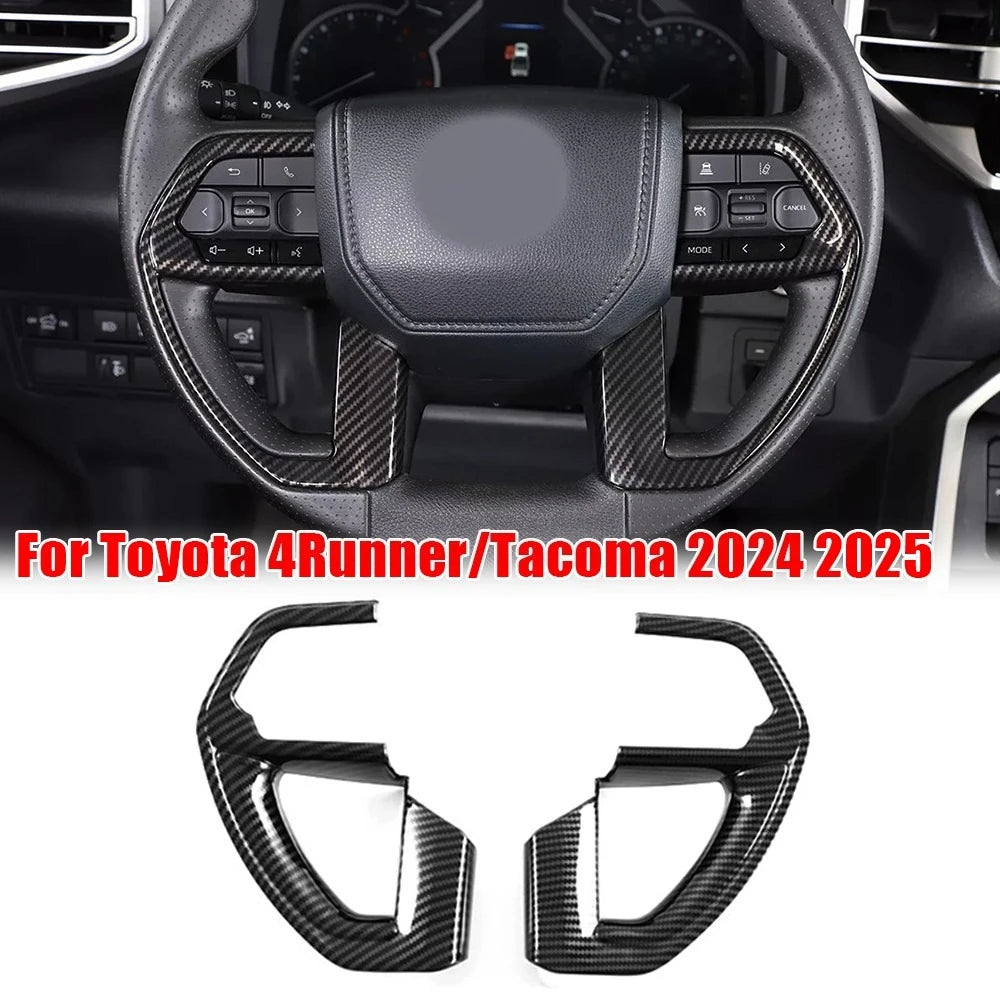For Toyota 4Runner Tacoma 2024 2025 Car Sticker Steering Wheel Trim Switch Button Frame Cover Styling Accessories ABS Parts Auto Quake Default Title