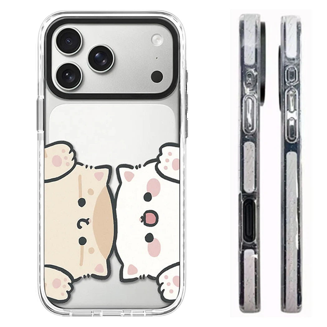 609017 White Border Magnetic Phone Case Cover for IPhone 13 14 15 16 17 18 Pro Max Case Quake