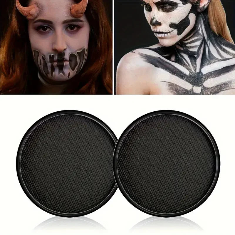 30G Water Monochromatic Body Paint Black And White Matching Makeup Face Paint Halloween Party Waterproof Makeup Body Painting Quake 2pcs black