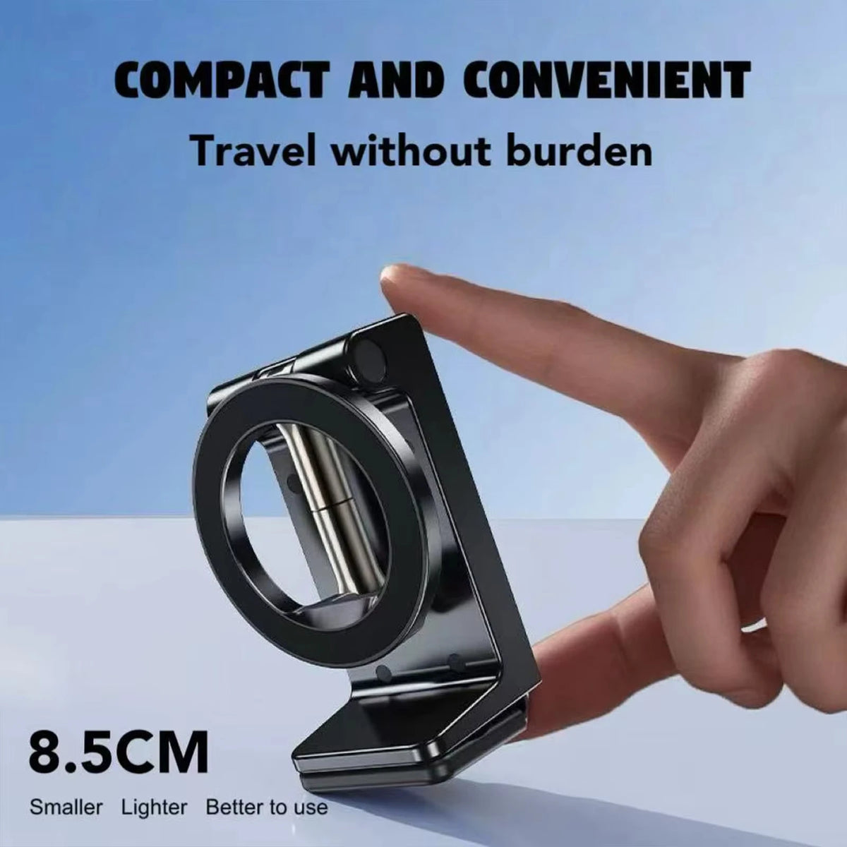 Magnetic Phone Mount Car Phone Holder Mount For Backseat Foldable Smartphones Stand For Calling Navigation GPS Video Recording Quake