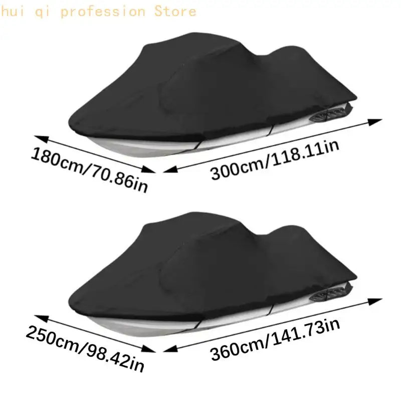 Universal Fit Watercraft Cover with Waterproof & Tear Resistant Fabric for Stand Up To Three Seater Watercraft H8WE Quake