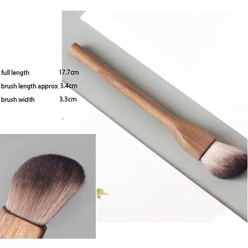 New Makeup Brush Handle Makeup Brush Super Soft Make Up Tool Blush Brush Retro High Quality Walnut Loose Brush Blush Brush Quake 4