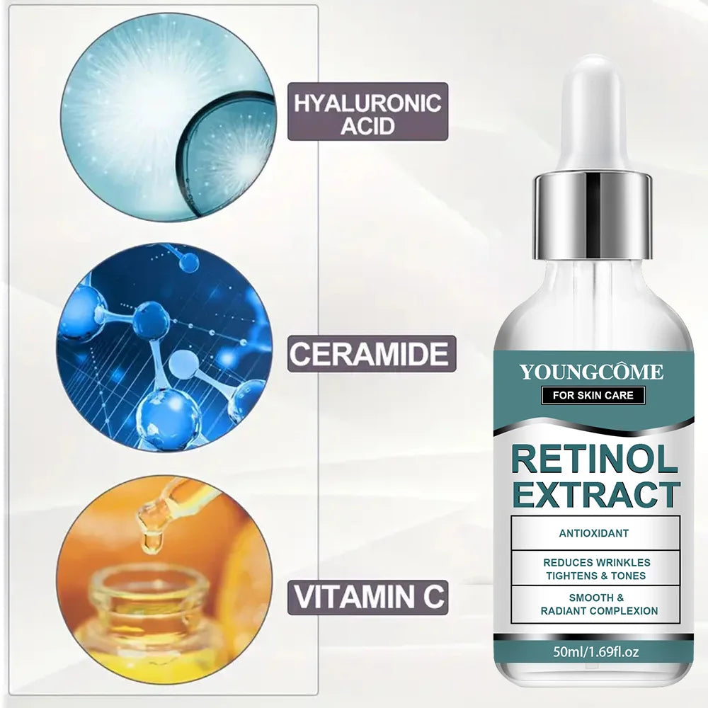 Retinol face rich in hyaluronic acid essence Wrinkle Removing Cream Anti Aging Fade Fine Lines Whitening MoisturizingBrightening Quake