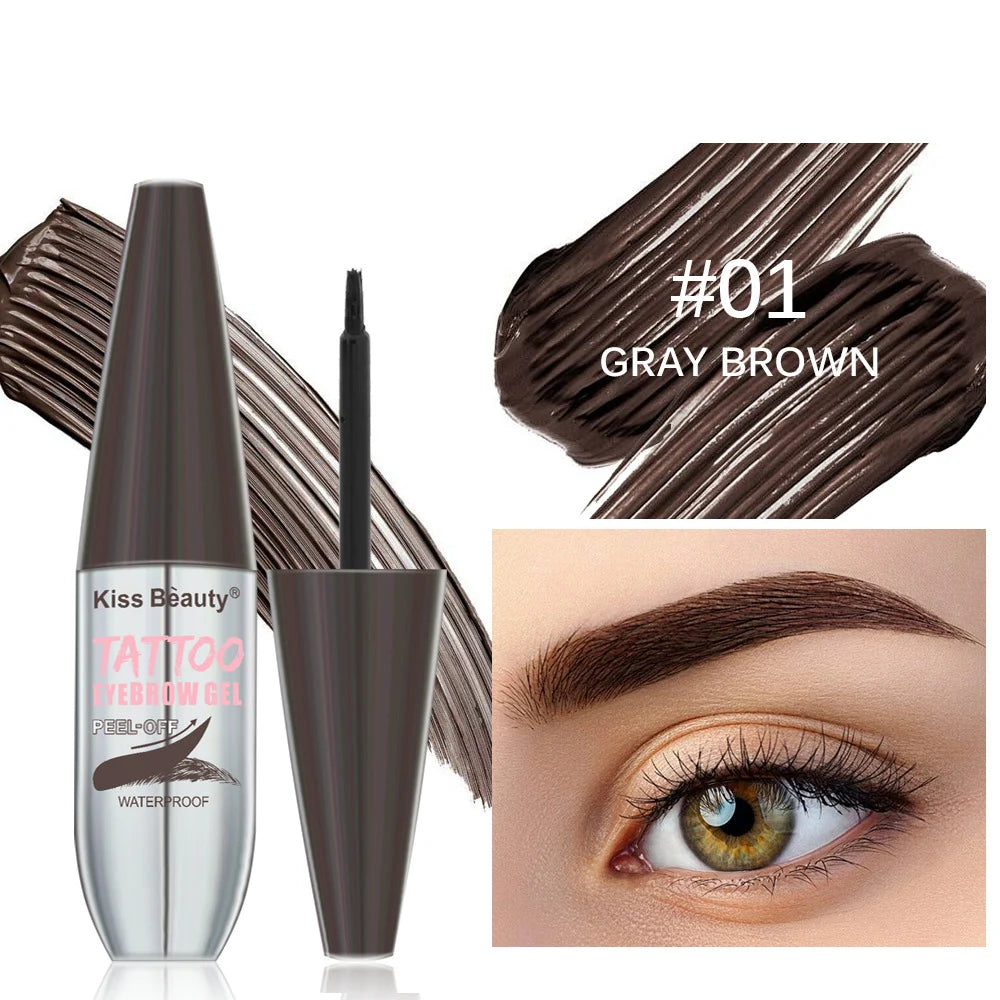 Bridal Wedding Eyebrow Tint Peel Off Gel Waterproof Long Lasting Natural Color Semi Permanent Makeup for Wedding Day Quake 01