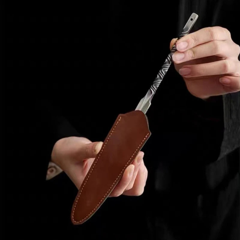 Yishi Tea Talk Chinese Pu'er Tea Knife Retro Diamond Tea Needle Split Tea Brick Tea Pry Tea Cone Tool Tea Ceremony Accessories Quake