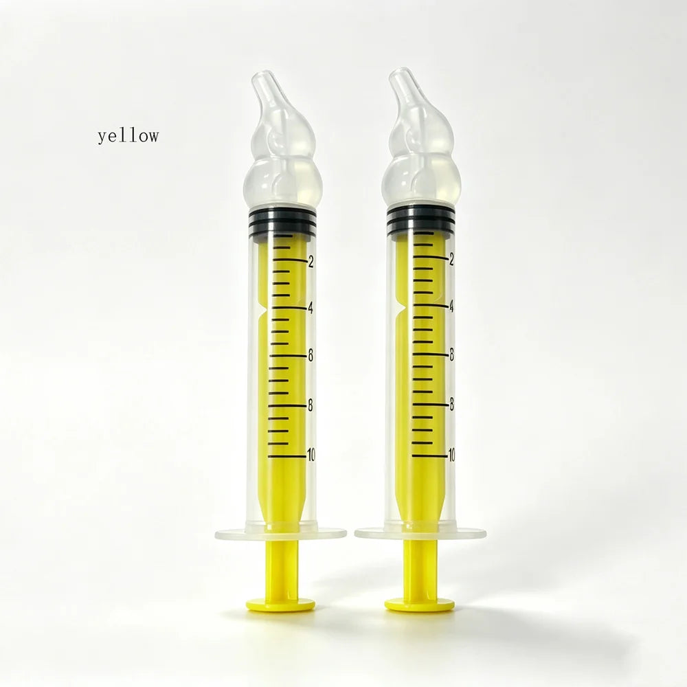 vvocci Baby Snot Cleaner Cartoon Baby Oral Suction Nasal Aspirator 10ml Syringe-style Baby Nasal Irrigator Quake 2pcs 10ml Yellow