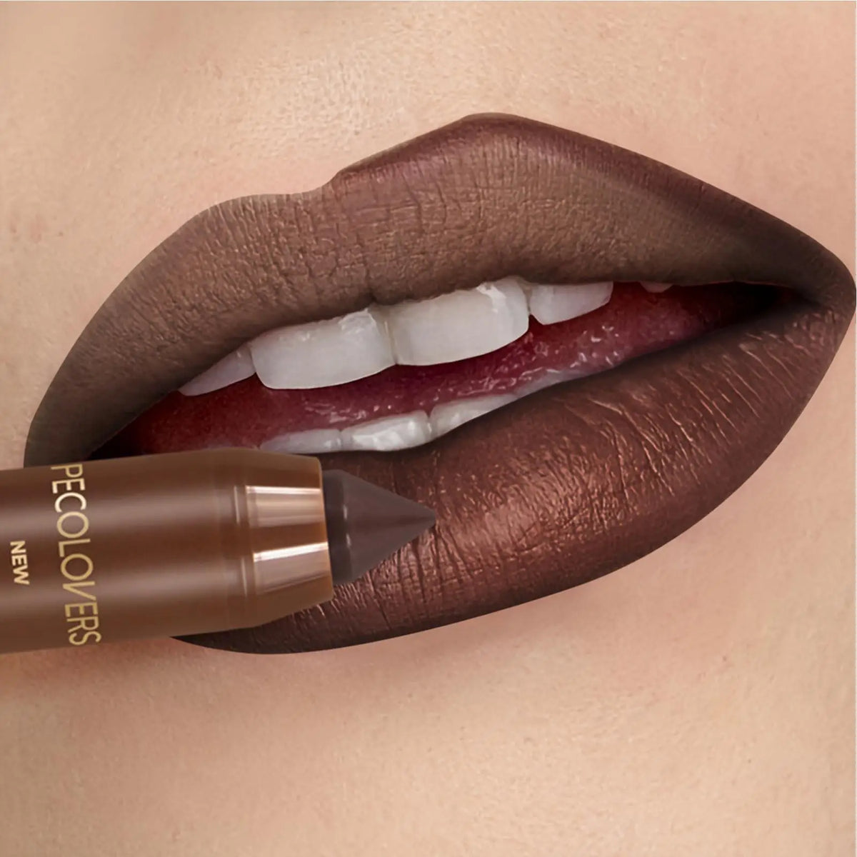 Multi-Color Matte Lipstick Crayon, Long-Lasting & Natural Effect Crayon, for Brown Tone, Matte Finish & High Pigmented Quake