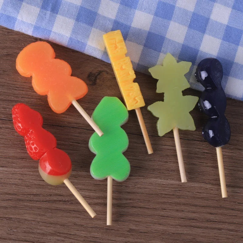10Pcs Fruit Skewers Series Miniature Flat Back Resin Cabochons For Hairpin Scrapbooking DIY Home Decor Crafts Accessories Quake