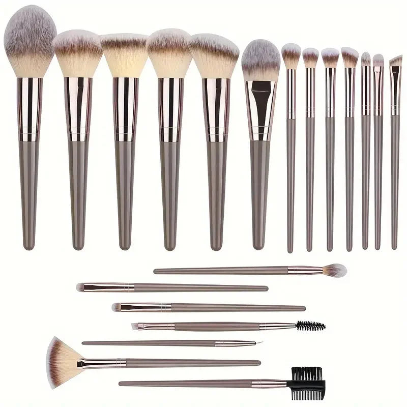 Professional 3-20PCS Makeup Brushes Set Eyeshadow Foundation Concealer Blending Blush Brush Kabuki Soft Make Up Beauty Tool Quake 20PCS-ZD-BN