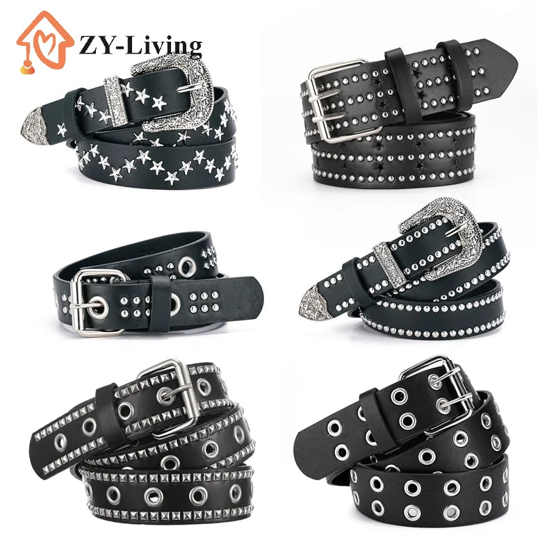 1Pcs Y2K Metal Belt For Men & Women Punk Hardware Jeans Belt Designer Belt Quake