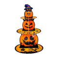 Halloween Cupcake Stand 3 Tier Halloween Party Pumpkin Cake Stand Cake Dessert Stand for Baby Shower Birthday Party Supplies Quake Style A