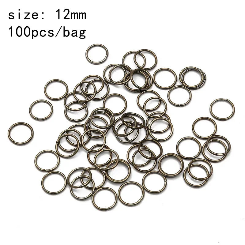 5-100pcs Sliver Gold Hair Rings Hair Braids Dreadlock Beads Charms African Braids Cuffs Hair Rings Jewelry Clasps Accessories Quake 100pcs 12mm NO.23