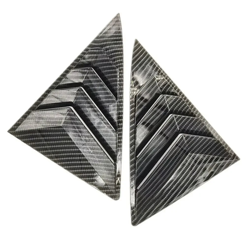 For Toyota Camry Sedan 2012-2017 Car Rear Louver Window Side Shutter Cover Trim Sticker Vent Scoop ABS Carbon Fiber Accessories Quake