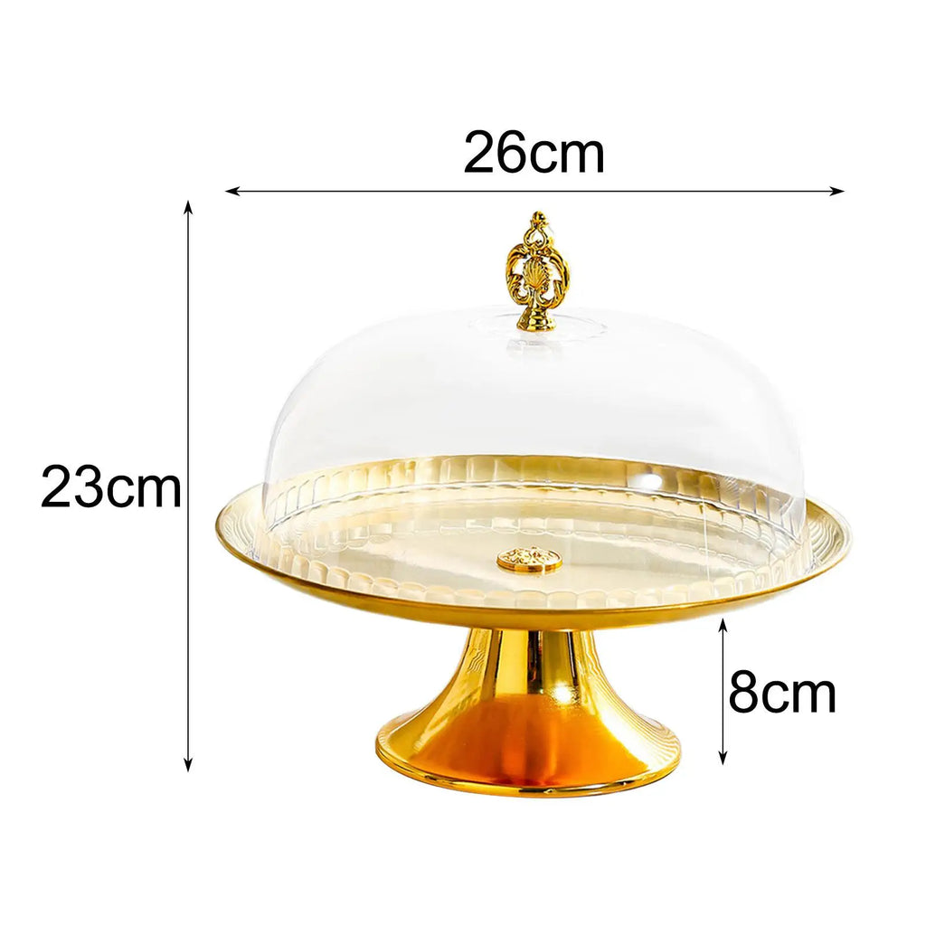 Cake Stand Decorative Multiuse Pedestal Covered Serving Platter with Dome for Muffins Holiday Treat Cupcakes Pastries Restaurant Quake