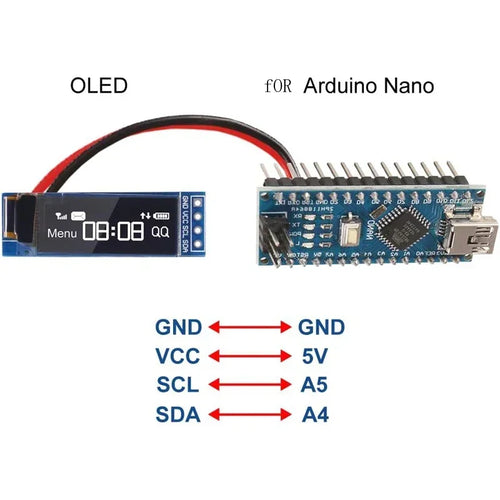 I2C -OLED Display Module- 0.91 Inch I2C SSD1306- OLED Display Module White / BLUE I2C OLED Screen Driver DC 3.3V~5V for Arduino Quake Default Title