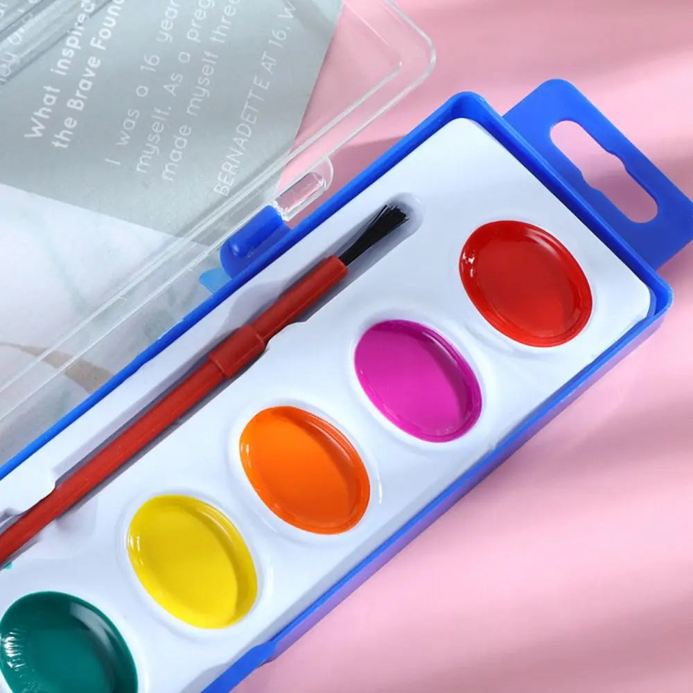 Washable Watercolor Paint Set With Water Brush Pen 8/12/16 Colors Watercolor Paint Palette Portable Water Color Paints Quake