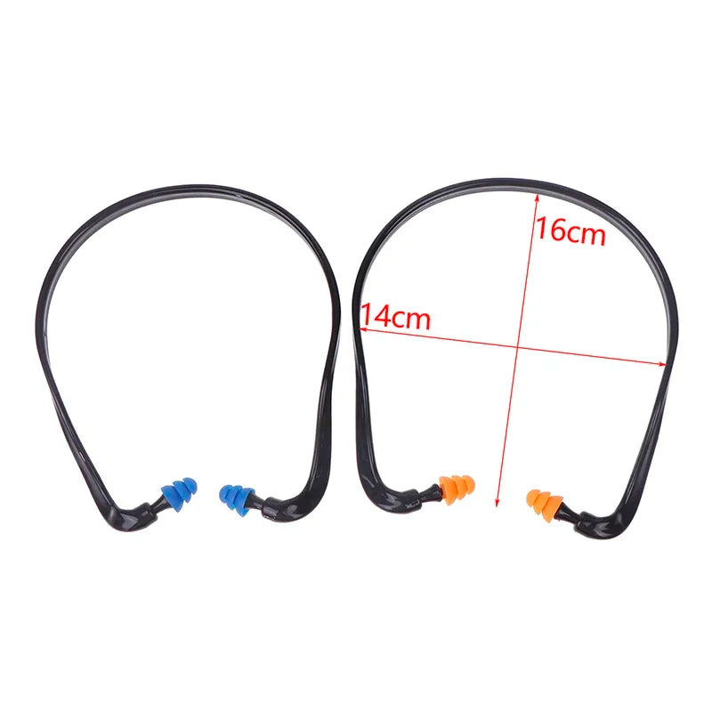 1PC Soft Silicone Head-mounted Earplugs Noise Reduction Ear Plugs for Sleeping & Working Anti-Noise Earmuff Hearing Protector Quake