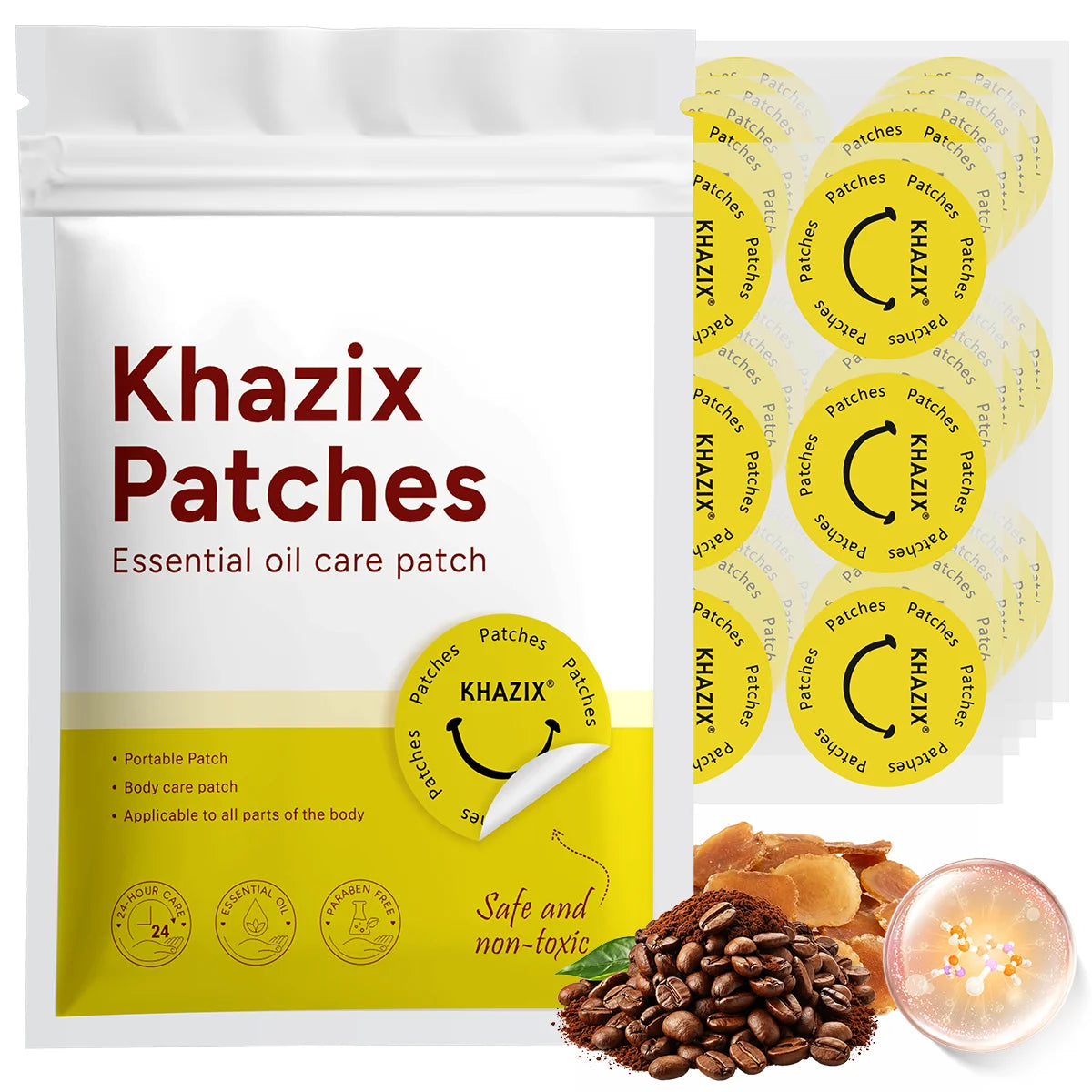 30Pcs Energy Patches Natural Ingredients Vegan Friendly Daily Energy Boost Patch Portable Body Stickers for Work Travel Sports Quake