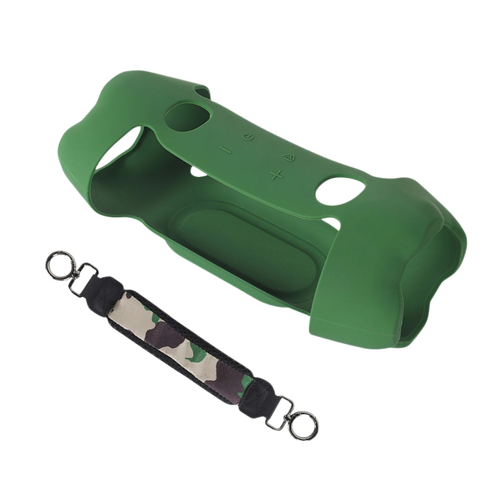 Mesh Handle Strap Silicone Case for Xtreme 5 Speaker Full Wrap Anti-scratch Outdoor Protective Cover Quake Green