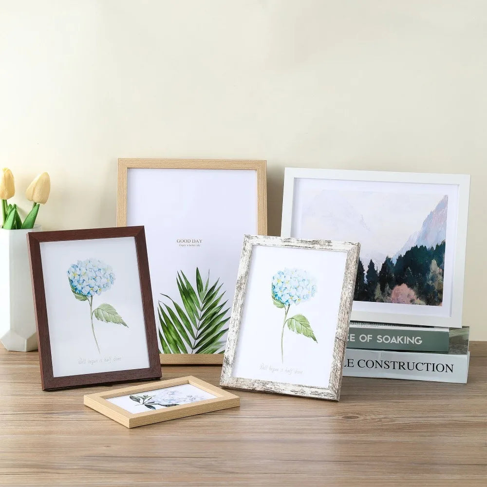 New Wooden Photo Frame Wall Hanging 8inch Picture Frame Stand 10inch 6inch Draw Frame Gift Quake