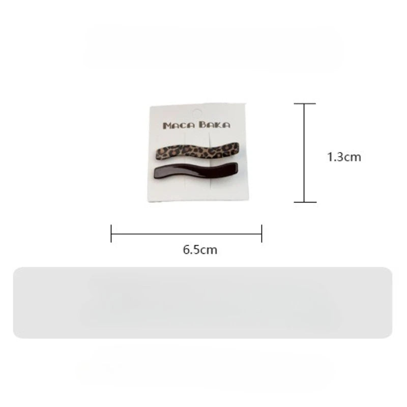 Korean Leopard Print Coffee Color Hair Clips Retro Texture Bangs Hairpins Sweet Spicy Girls Duckbill Clip Bangs Clips Hairpins Quake