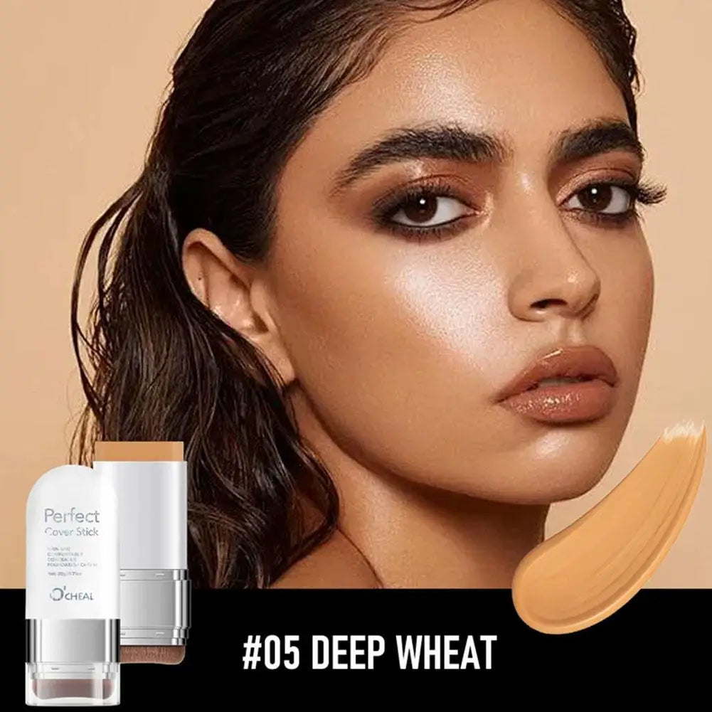 Perfect Cover Stick Concealer Foundation Stick, Lightweight Natural Coverage, Smooth Texture Easy Application For Daily Makeup Quake