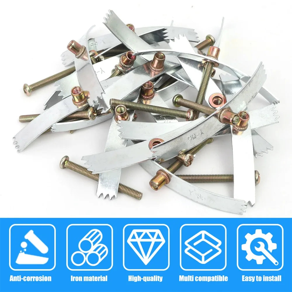 10PCS Dark Box Repair Screw Fix Tool 86-type Wall Mount Electrical Plug Switch Outlet Socket Back Cassette Replacement Clip Kit Quake