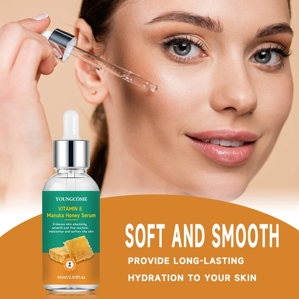 Vitamin E Manuka Honey Essence Moisturizing Face Serum Korean Skincare Products Antiwrinkle Facial Serum40ml/60ml 2025 NEW Quake