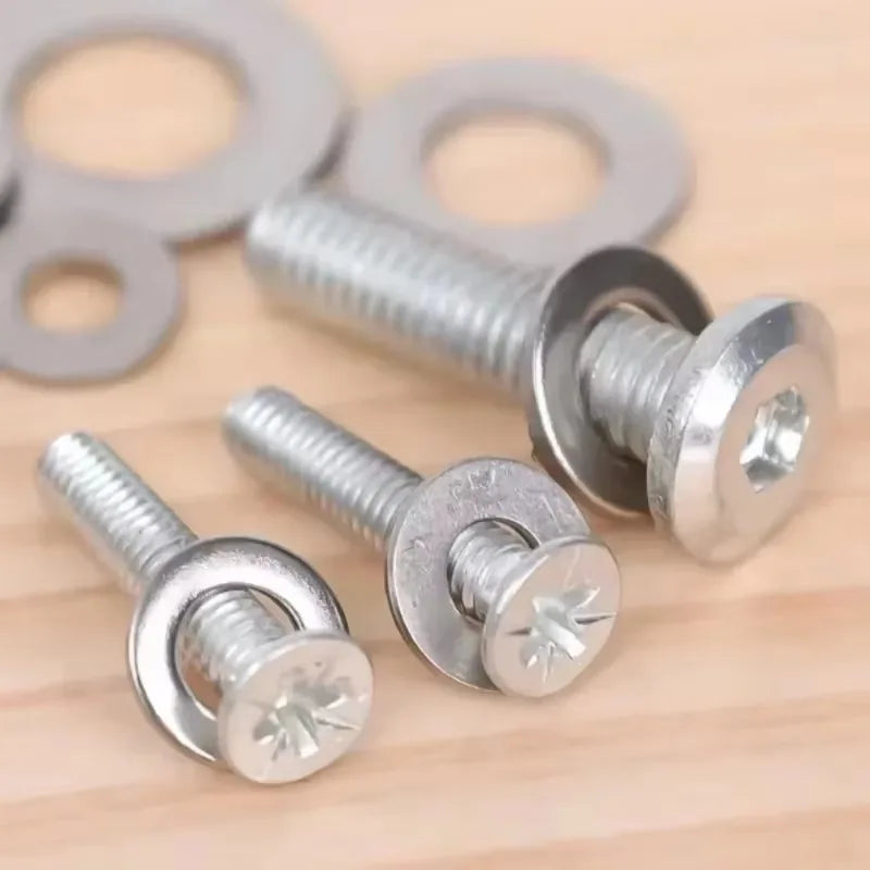 684/180PCS Stainless Steel Screw Washers Multi-function Plain Washer Gaskets Assortment Kit Sturdy Hardware Metal Washers M2-M12 Quake