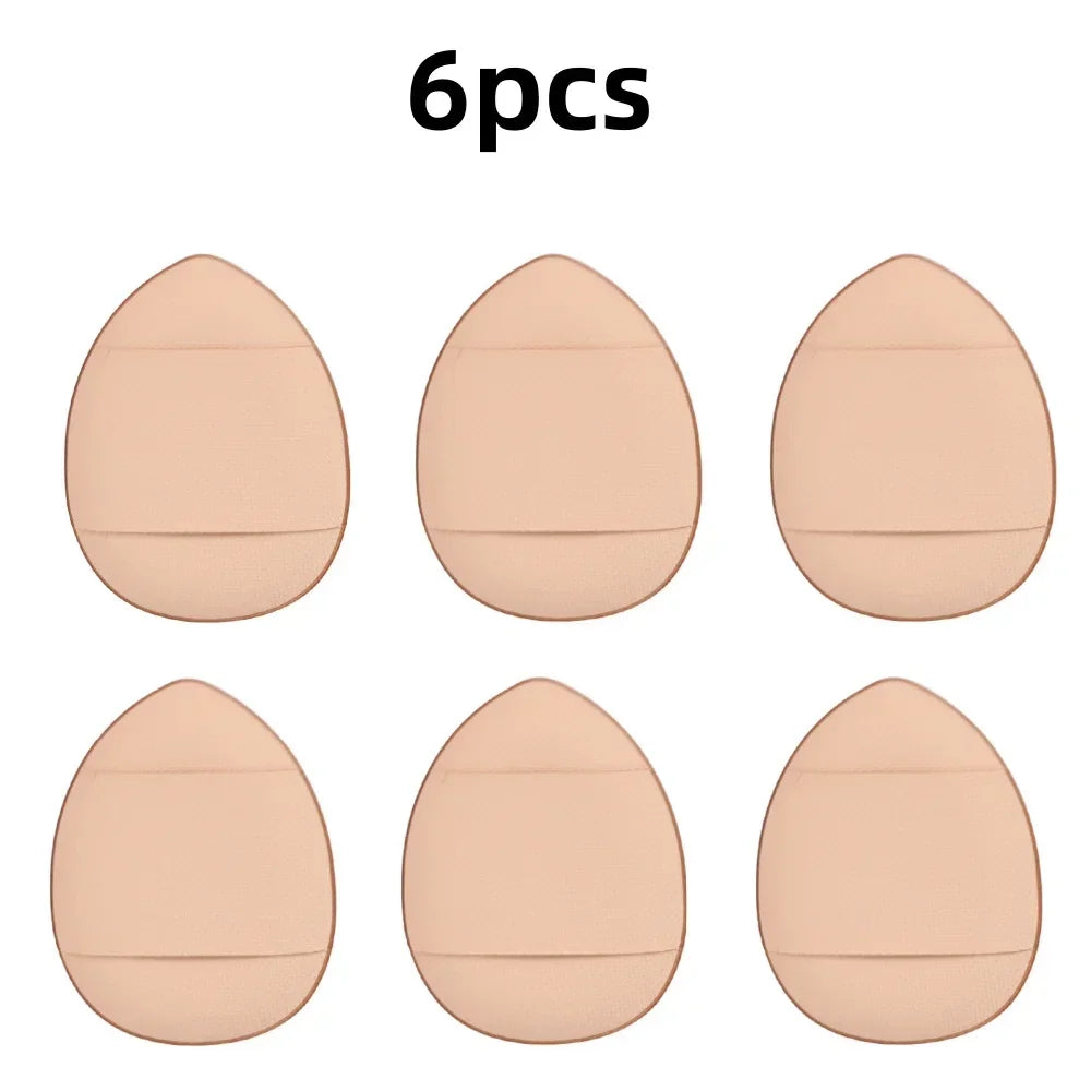 Makeup Tools Powder Sponge Face 6Pcs Mini Finger Puff Foundation Small Air Cushion Concealer BB Cream Cosmetic Applicator Quake M64 6pcs brown