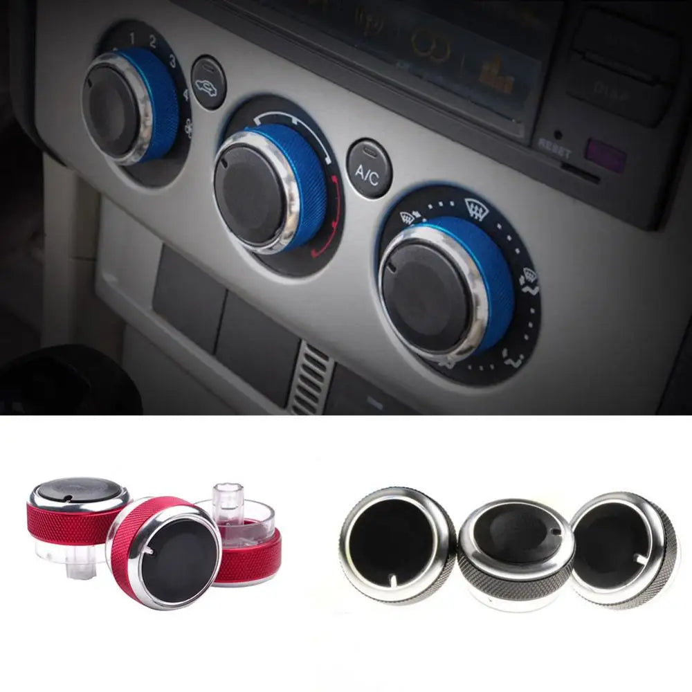 3pcs/set Colors Car Air Conditioning heat control Switch knob button AC Knob for Focus 2 3 car styling Accessories Quake