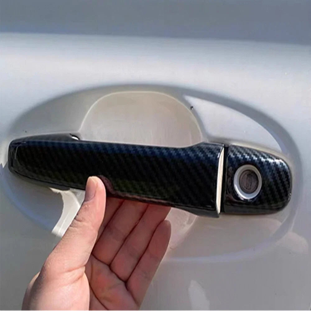 For Toyota Camry 2012-2017 Car Carbon Fiber Style Black Exterior Door Handle Moulding Cover Trim Accessories Vehicle Decoration Quake