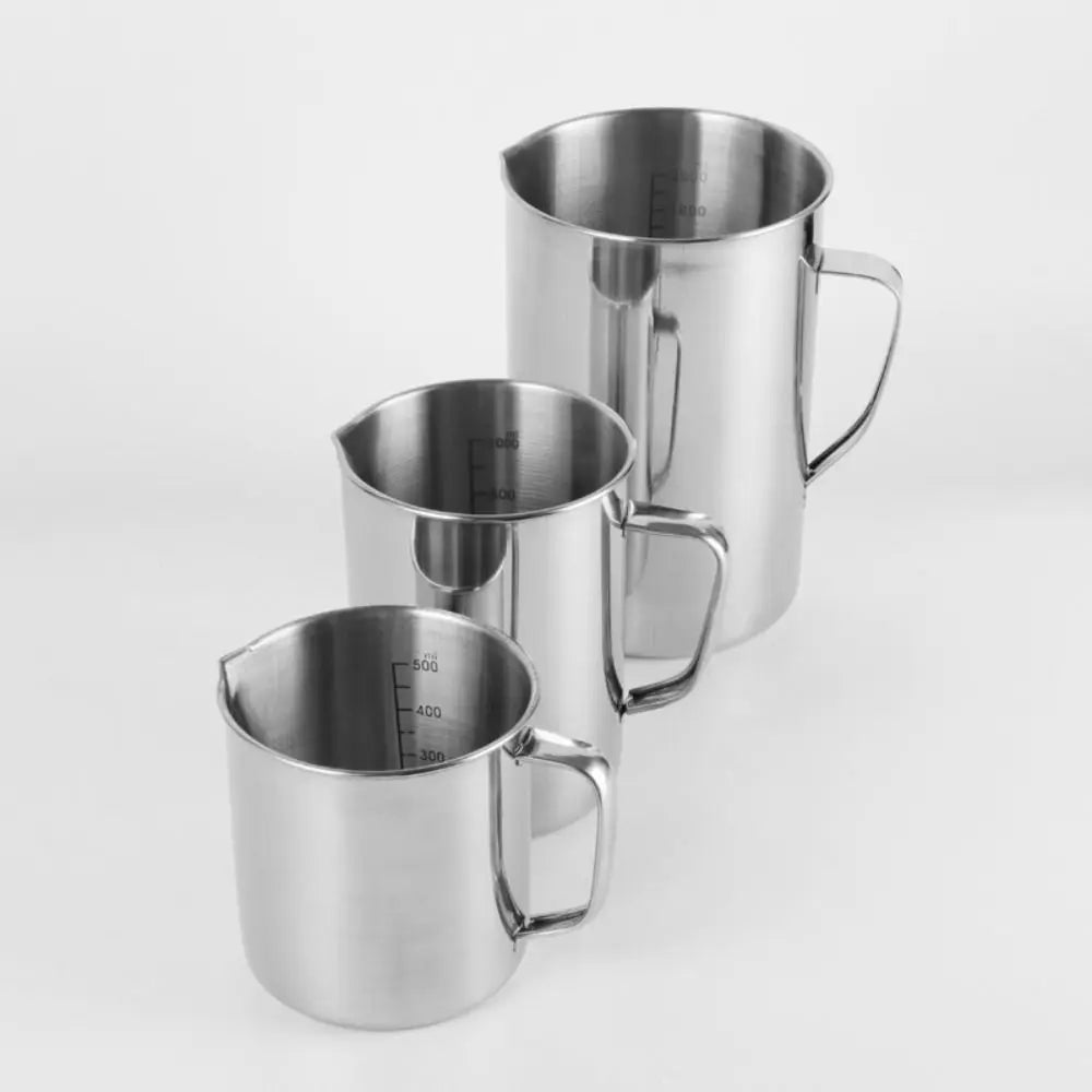 New Stainless Steel Laboratory Beaker Large Capacity 500ml Espresso Mugs Scale Graduation 1000ml Measuring Cups Kitchen Tool Quake