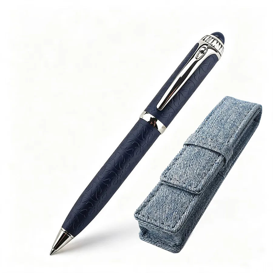Wholesale Luxury Engraved Metal Ballpoint Pen Business Signature Roller Ball Pen Sleeve For Corporate Gift Quake 148-3