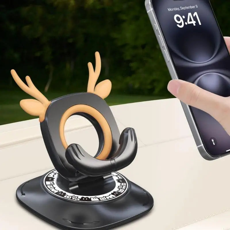 Universal Car Phone Holder Stand With 360 Degree Rotating And Anti Slip Silicone Base For Smartphones 4.7 To 7.2 Inches K1KF Quake