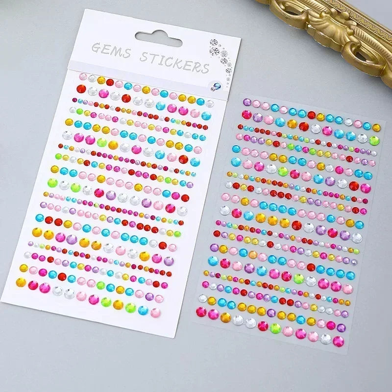 Rhinestone Face Stickers – Crystal Diamond DIY Party Makeup