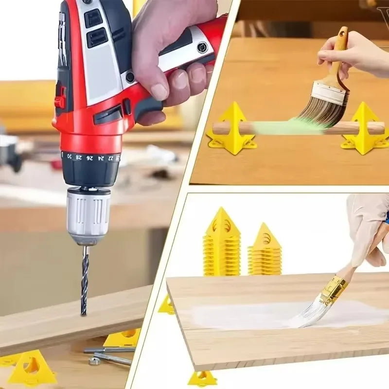 60/10PCS Mini Cone Paint Pyramid Stands Triangle Support Frame Woodworking Tripod Spray Painting Brackets Block Auxiliary Tools Quake
