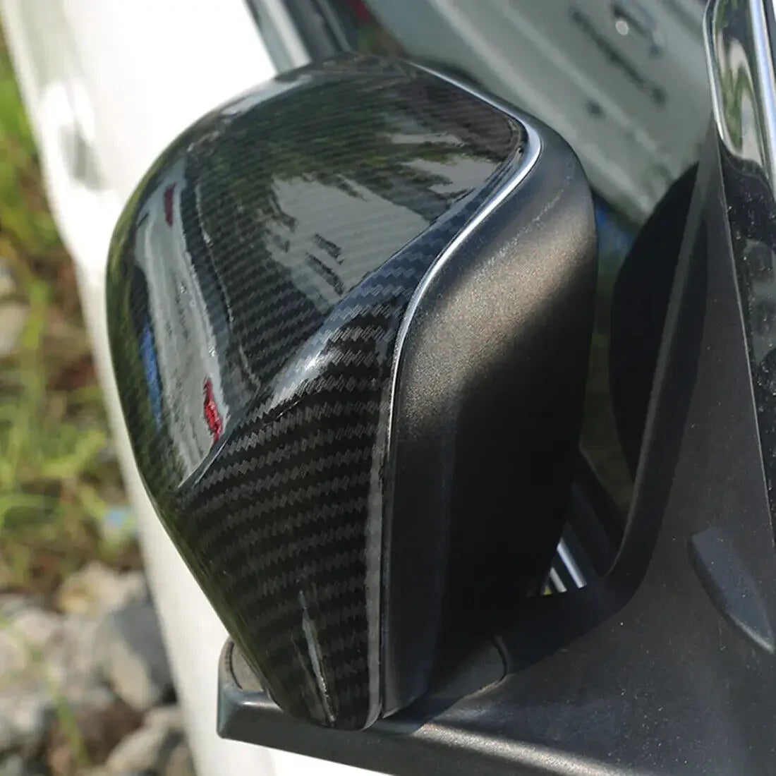 For Toyota Corolla Camry 2014-2018 Car Sticker Rearview Side Mirror Cover Wing Cap Exterior Door Rear View Case Trim Carbon ABS Quake