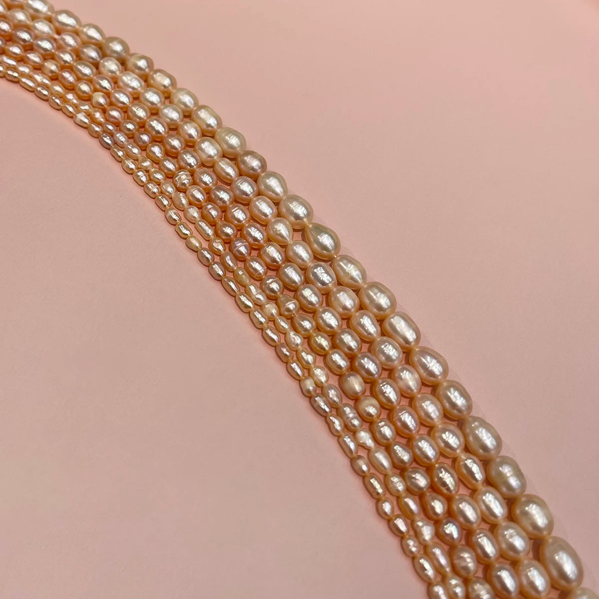 AA Thread Pearl 3-8mm Natural Freshwater Orange Pearl For Jewelry Making DIY Necklace Bracelet Chains Earrings Accessory Quake