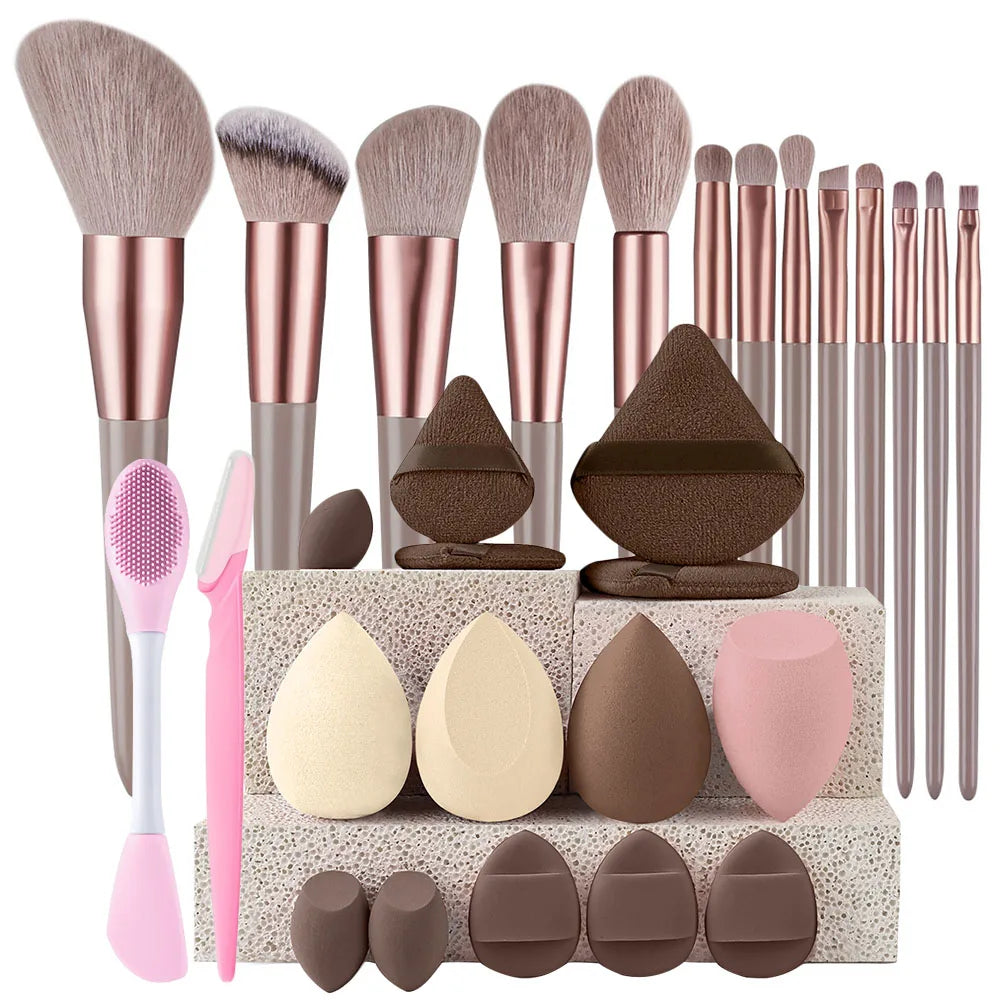 Makeup Brushes 8-29Pcs Makeup Kit Professional Women Cosmetic Soft Powder Brush Eyeshadow Foundation Full Set Travel Beauty Tool Quake