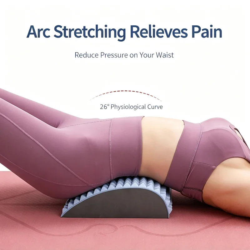 Back Stretcher Lumbar Support Device Neck Waist Muscle Relaxer Spine Corrector Back Opening Stretch Massage Tool for Pain Relief Quake