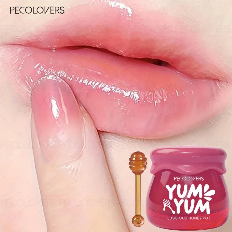 1PC Honey Pot Lipstick Can Moisturize Lips for A Long Time. It Can Be Overlapped and Applied To Nourish Lips and Lip Cosmetics Quake