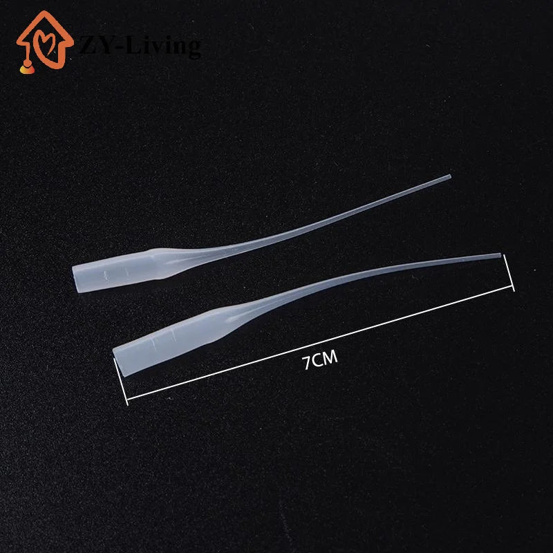100pcs/lot 7cm Glue Tips Plastic Glue Micro-Tips Glue Extender Precision CA Glue Applicator Quake