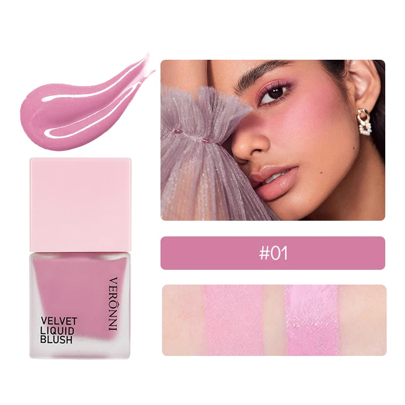 Velvety Liquid Blush, Waterproof Brightening Cream Blush, Suitable for All Skin Tones, Natural-Looking,Long-lasting Skin Tones Quake 01